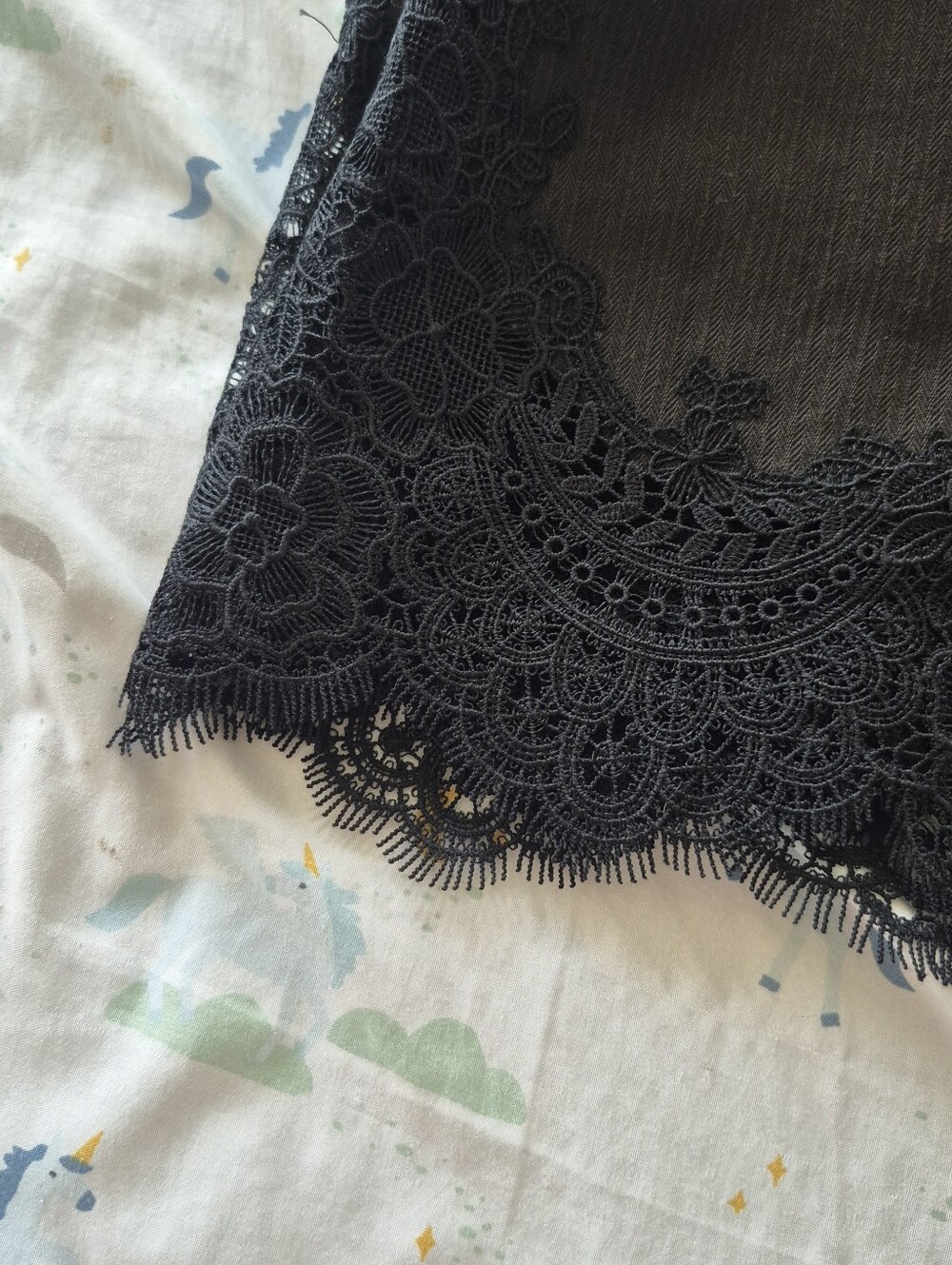 NWT★ Anthropologie Lace Hem Pants / 14 - Picture 7 of 12